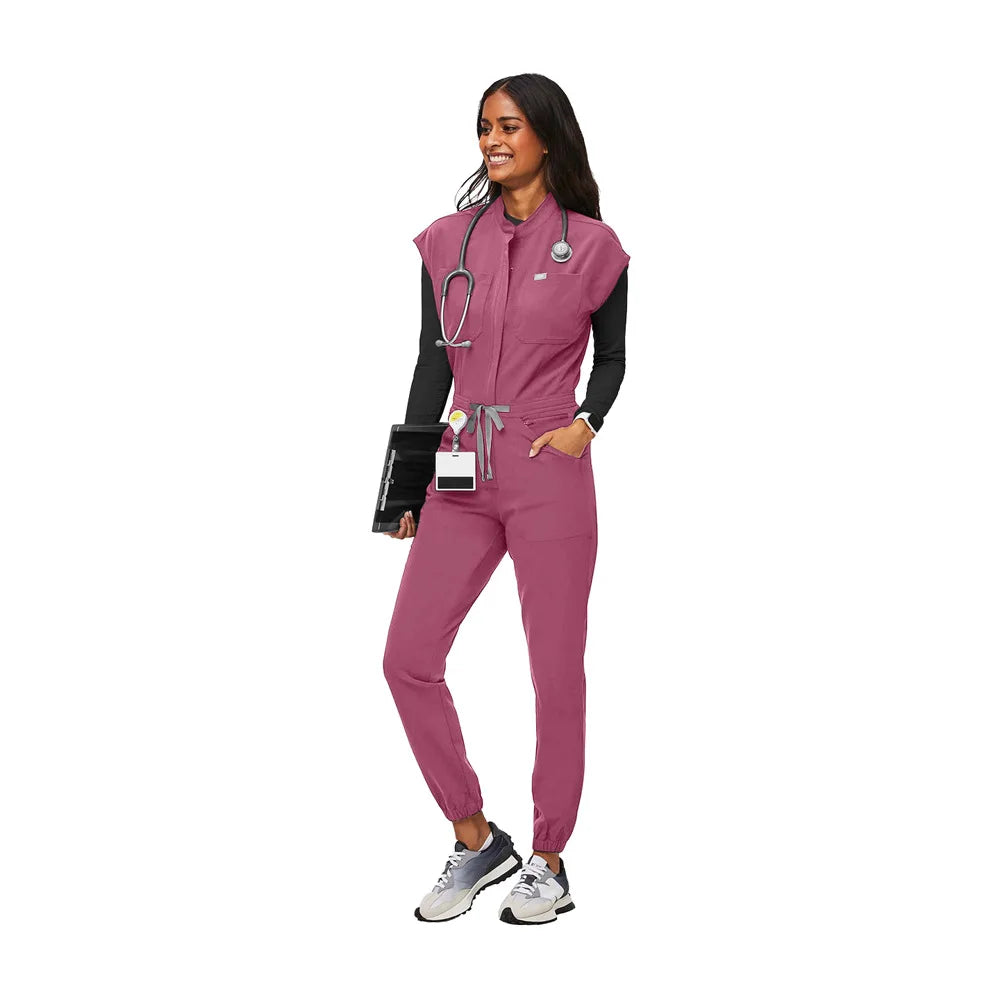 Women's Nurse Uniform Set - Bat Sleeve One-Piece Design for Handwashing & Daily Care | High-Qility Workwear