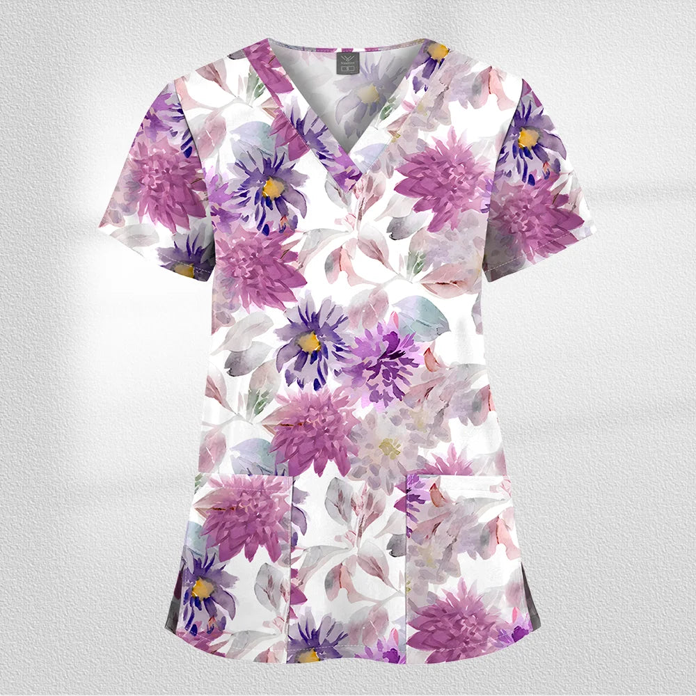 Scrub Premium Floral Garden - Conforto e Estilo no Plantão