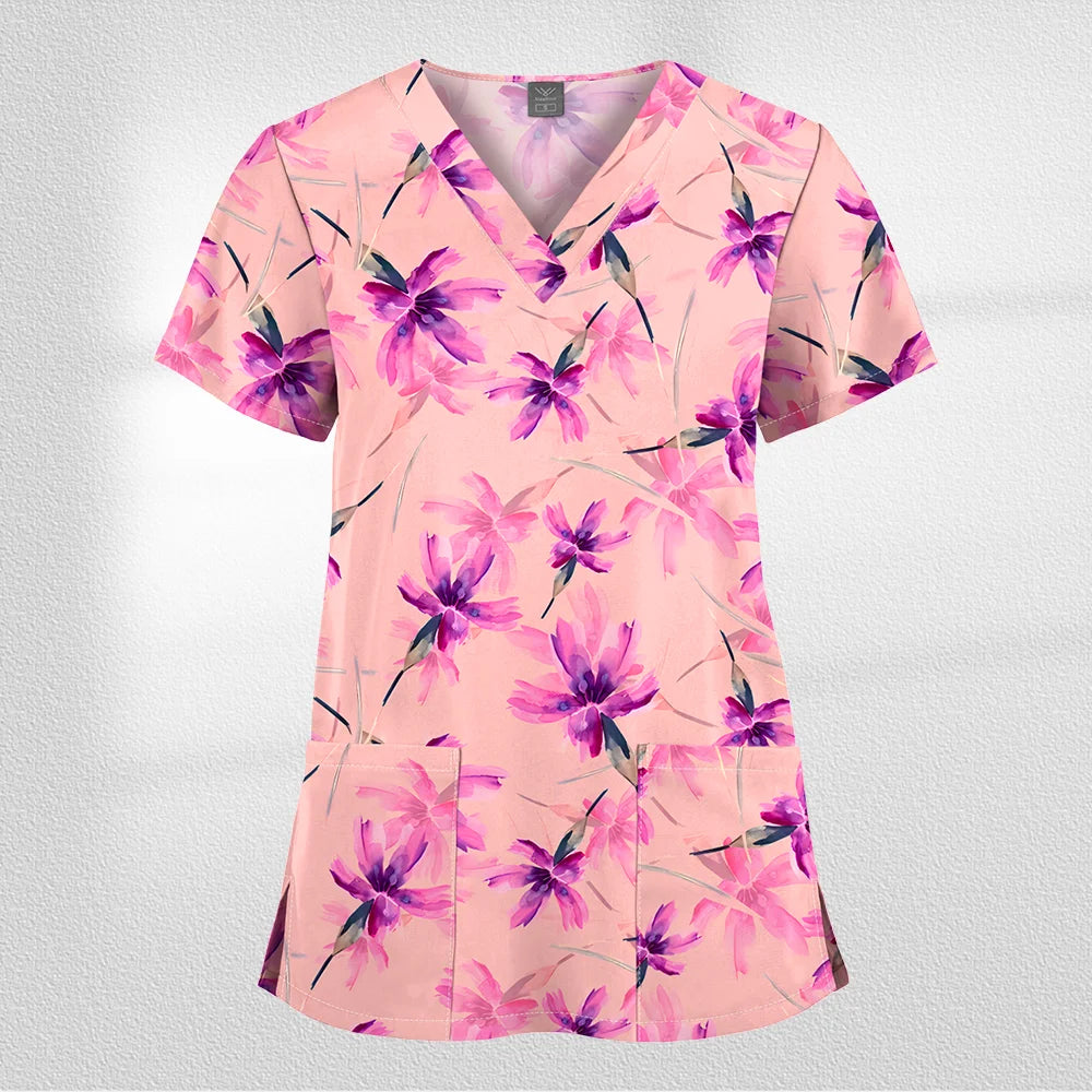 Scrub Premium Floral Garden - Conforto e Estilo no Plantão