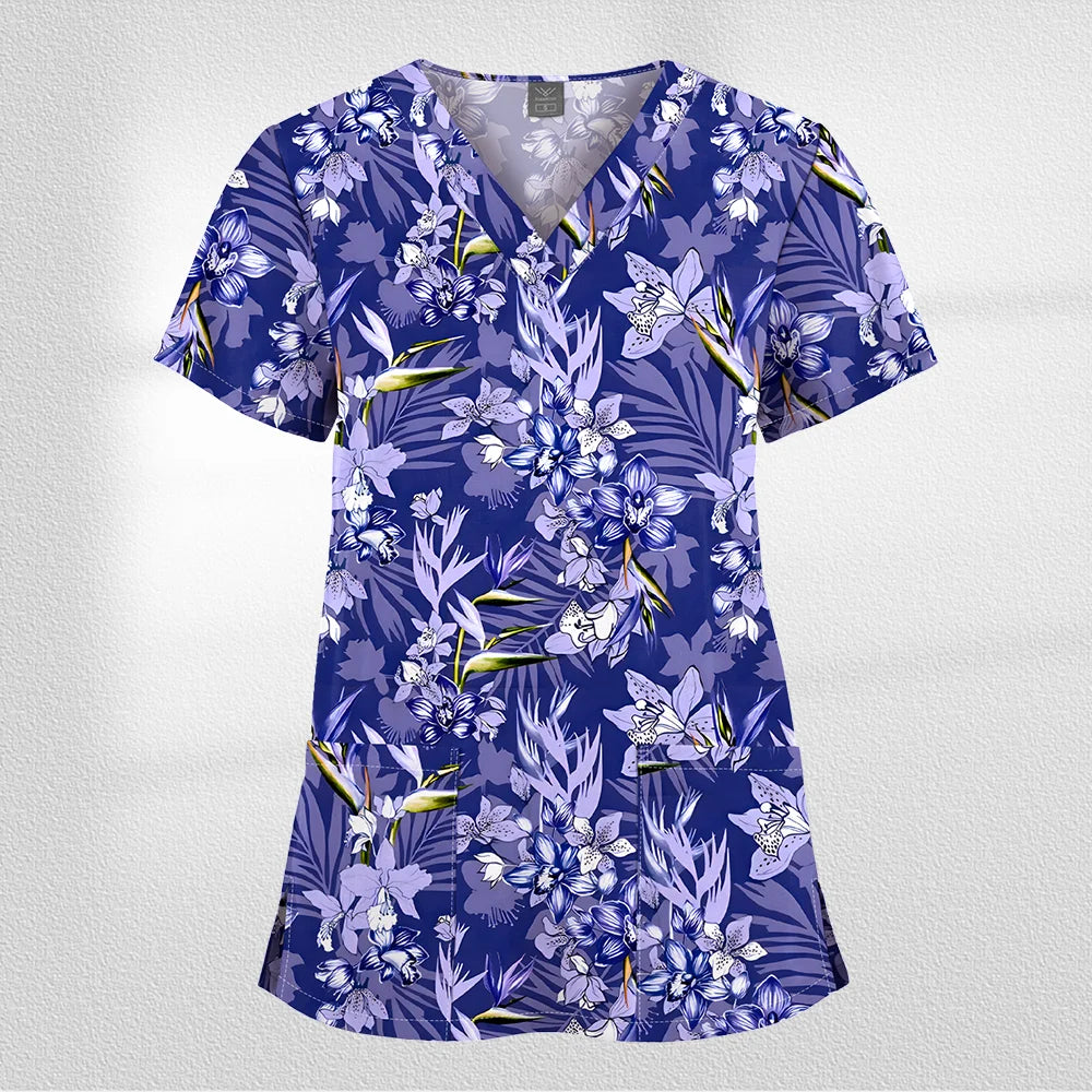 Scrub Premium Floral Garden - Conforto e Estilo no Plantão