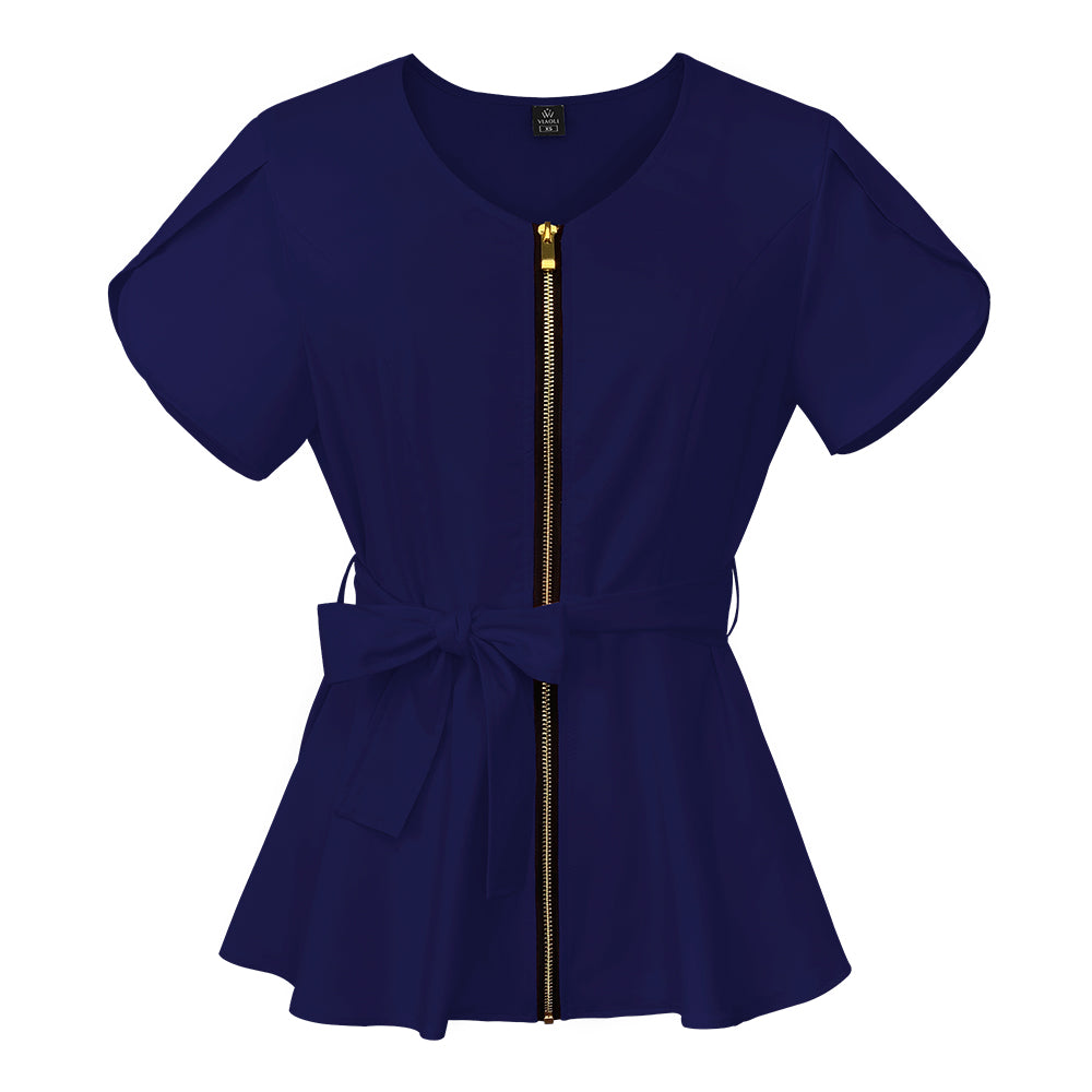 Scrub premium Elegance - Ziper e Ajuste na Cintura