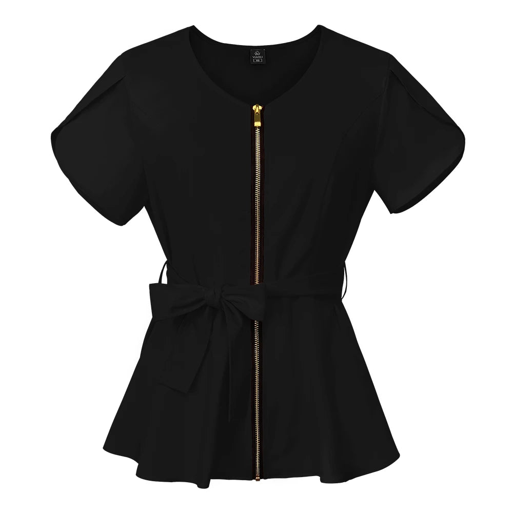 Scrub premium Elegance - Ziper e Ajuste na Cintura