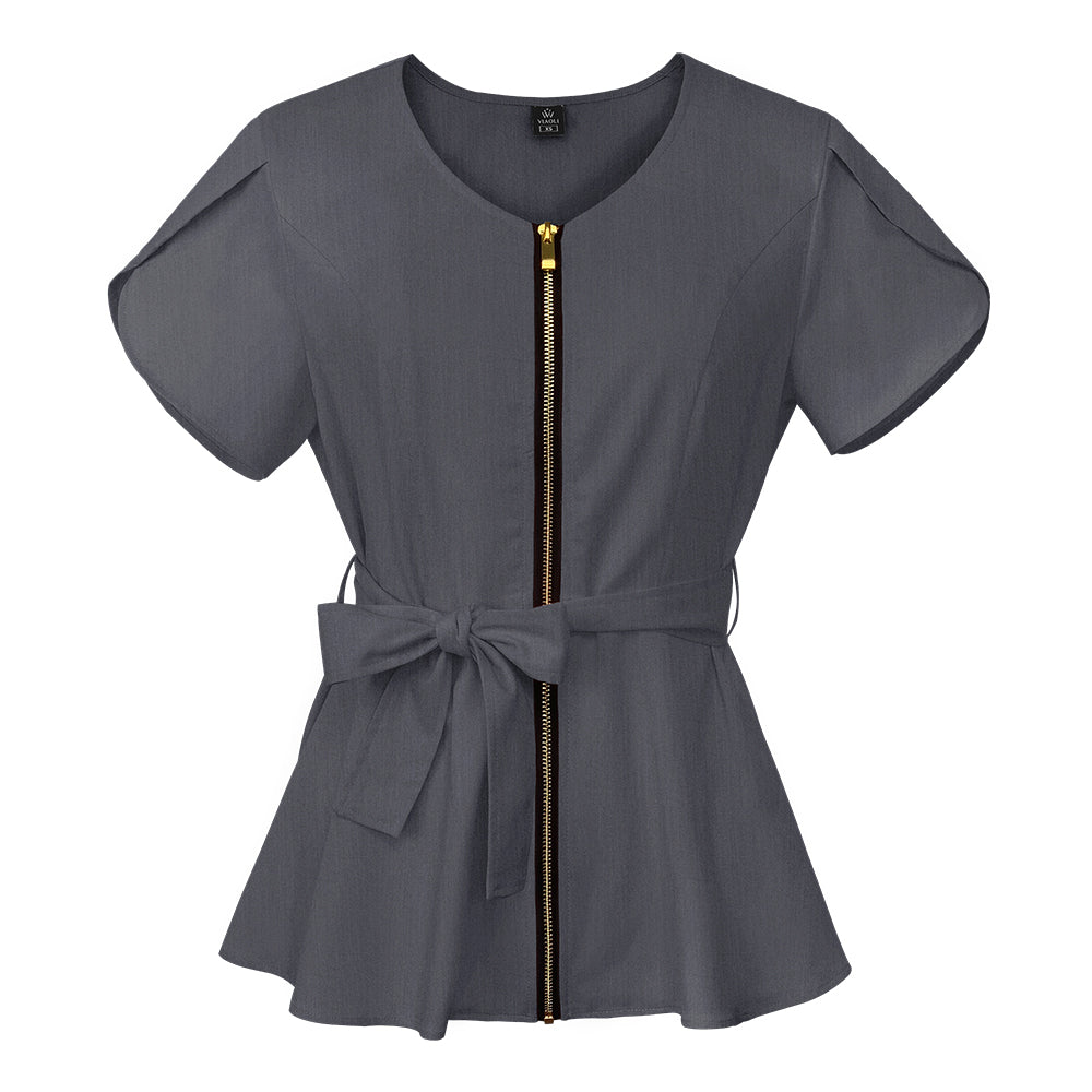 Scrub premium Elegance - Ziper e Ajuste na Cintura