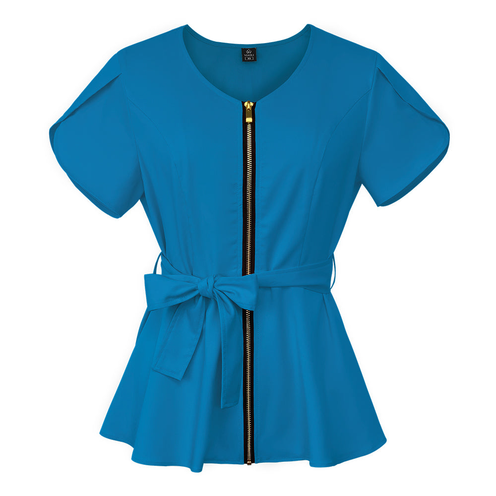 Scrub premium Elegance - Ziper e Ajuste na Cintura