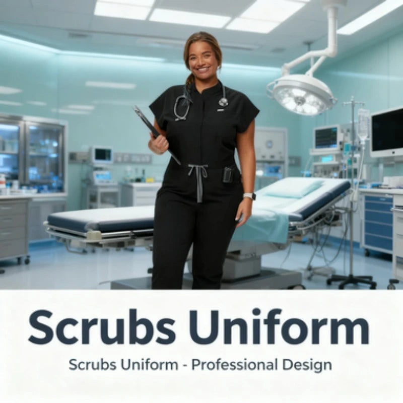 Women's Nurse Uniform Set - Bat Sleeve One-Piece Design for Handwashing & Daily Care | High-Qility Workwear