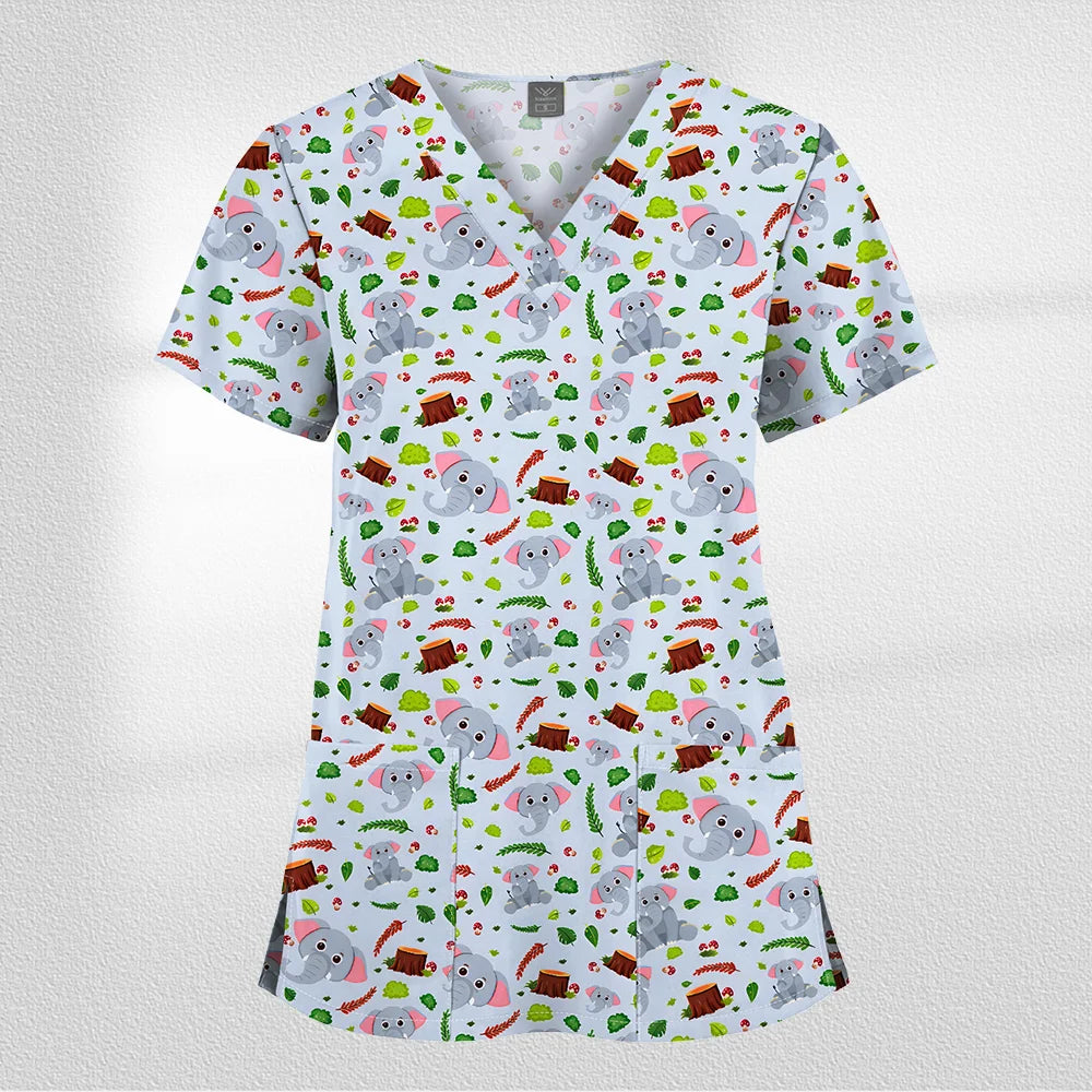 Scrub Premium Floral Garden - Conforto e Estilo no Plantão