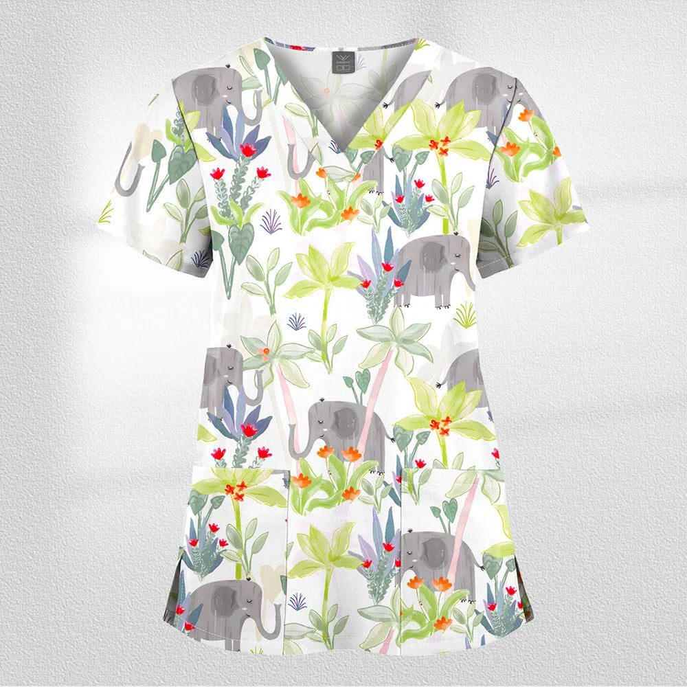 Scrub Premium Floral Garden - Conforto e Estilo no Plantão