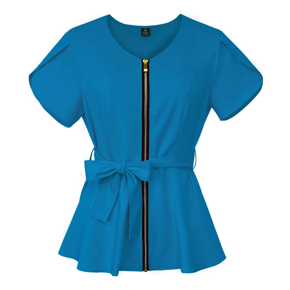 Scrub premium Elegance - Ziper e Ajuste na Cintura
