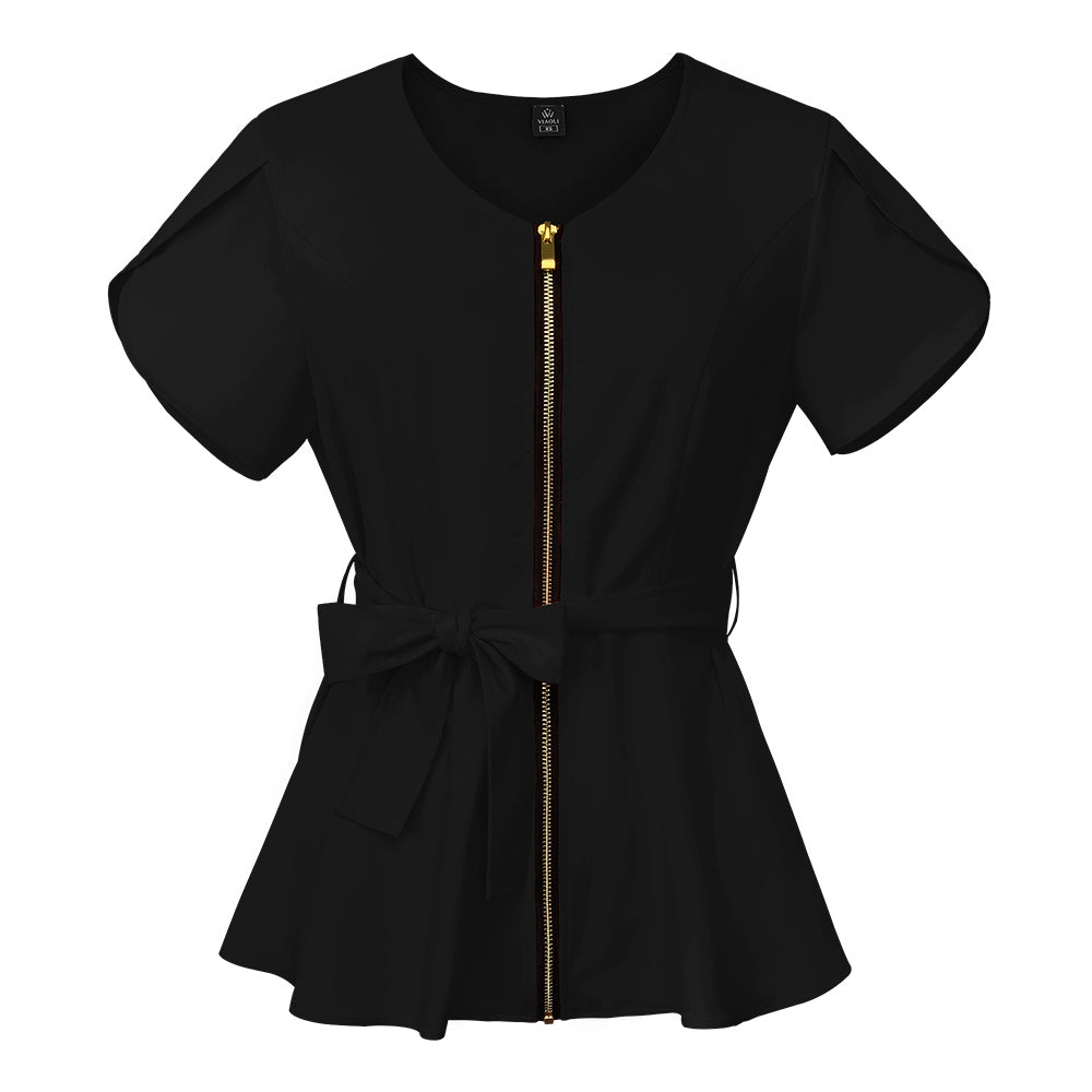 Scrub premium Elegance - Ziper e Ajuste na Cintura